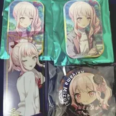 プロセカ　暁山瑞希　スクエア缶バッジ＋セガラッキーくじ缶バッジ＋クリアしおり