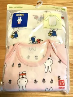 UNIQLO ミッフィー柄 ベビー肌着 2枚セット 80