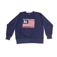 ポロ ジーンズ ラルフローレン 星条旗 プリント スウェット M
