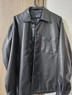 nano 合成皮革 ブラックジャケット