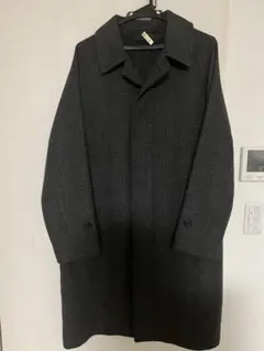 【美品】ユニクロ　シングルブレストコート　グレンチェック　S