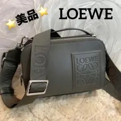 ☆美品☆LOEWE クロスボディ カメラバッグ ミニ カーキグリーン