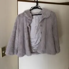 グレー　レディース　ファーコート Mサイズ