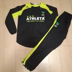 ATHLETA サッカー ピステ上下セット M 黒/黄