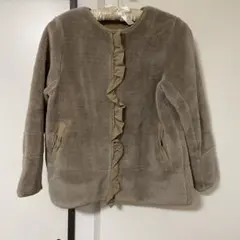 ＆LOVE❤️／フリル付きベージュフリースジャケット