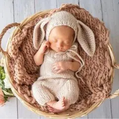 ベビー服　うさぎ　ニューボーンフォト