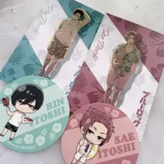 ブルーロック and GALLERY コースター ポストカード 糸師凛 糸師冴