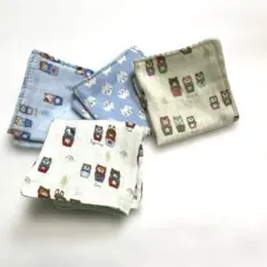 4重ガーゼハーフハンカチ4枚セット(8)