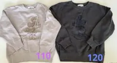 ディズニー　ミッキー　ミニー トレーナー トップス　110 120 お揃い