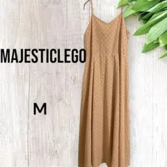 マジェスティックレゴン サーモンピンク キャミ ワンピース M 花柄