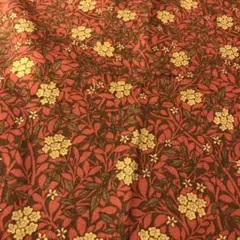 生地 赤系 花柄 約110×50 【最終価格】