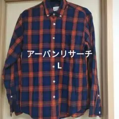 URBAN RESEARCH ネルシャツ L　レッド　メンズ