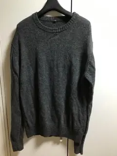 【無印良品】長袖ウールセーター/M★グレー★メンズ★ニット