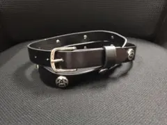 STUSSY黒レザーベルト
