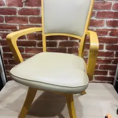 美品】回転式ダイニングチェア キャスター付き 天然木Chair Bonds 2
