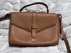 新品未使用 RALPH LAURENブラウン ショルダーバッグ フラップ式