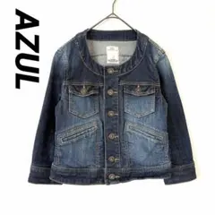 AZUL 阿蘇爾 牛仔外套【M】深藍色 無領 女款 外套