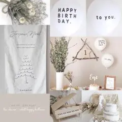 誕生日　飾り　風船　ナチュラル　ハーフバースデー　シンプル　ベビー　フォト　装飾