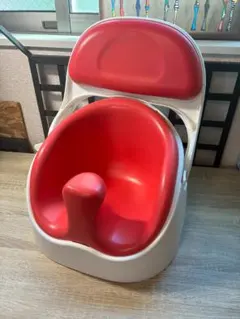 jellymom ベビーチェア トレイ付き 美品 レッド