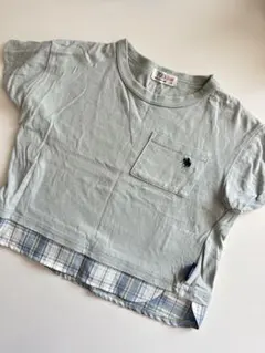 POLO Baby 水色　チェック　 Tシャツ 100のサムネイル