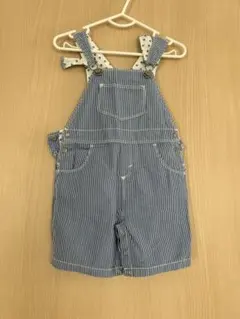 プチバトー ストライプロンパース オーバーオール 81cm