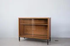 英国アンティークブックケースキャビネット/木製本棚/食器棚/飾り棚(92-279