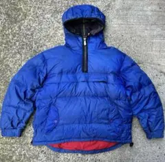 90s トミーヒルフィガー アノラック ダウン ドラポケ 青