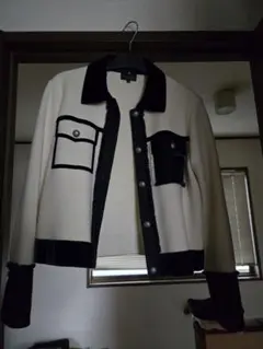LANVIN COLLECTION 異素材ニットジャケット 40 ウール 日本製のサムネイル