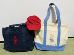ポロラルフローレン　ポロベア　 トートバッグ アイボリー/ブルートートバッグ