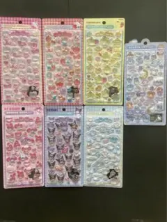 サンリオ　ボンボンドロップシール7枚セット　正規品(おまけ付き)