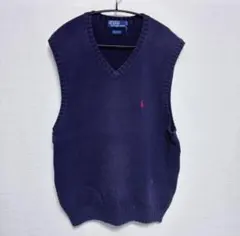 POLO by Ralph Lauren ニットベスト ネイビー XLサイズ