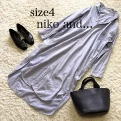 niko and... ニコアンド シャツワンピース ダンガリー　　L