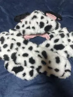 １０１匹わんちゃん/ダルメシアン柄/マフラーキャップ