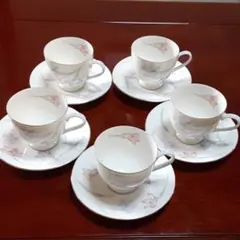 新品、未使用、HOYAカップ＆ソーサー5客セット