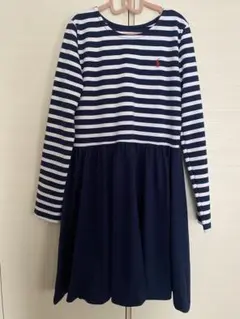 Polo Ralph Lauren ボーダー 長袖ワンピース 150