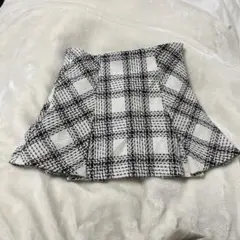 チェック柄フレアミニスカート GRL