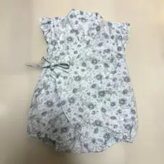 アプレレクール 花柄甚平ロンパース　70 80