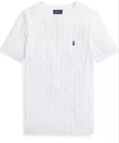 Polo Ralph Lauren ホワイト ケーブルニット 半袖セーターのサムネイル