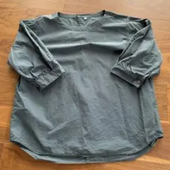グリーンLサイズ 綿100% シャツ