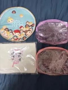 新品未開封 手帳 ポーチ オマケ クリアポーチ 2種 ツムツム ハンドタオルのサムネイル