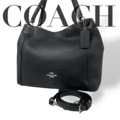 美品 4884 COACH コーチ 2way トートバッグ レザー ブラック