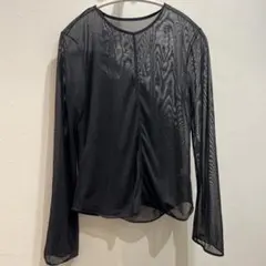 ユニクロ　マメ　UNIQLO MAME シアー　トップス　カットソー　ブラック