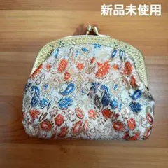 【新品未使用】がま口財布　レトロ　がま口　小物入れ　花