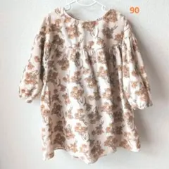 tete a tete　花柄 ワンピース 90