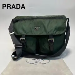 l24【美品】プラダ　三角ロゴ　ナイロン　レザー　メッセンジャーバッグ