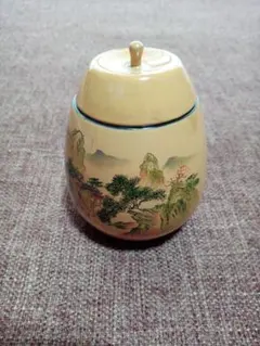 茶入 棗 茶道具 山水画 漆器のサムネイル