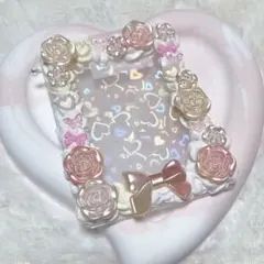 ⭐️即購入OK❤︎硬質ケースデコ ホイップデコ ピンク パール 薔薇 No.114