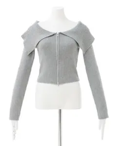 INGNI BIGカラーフロントジップカーディガン