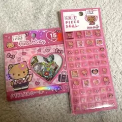 （正規品）HELLOKITTY クリスタルシール タイルシール2枚セット