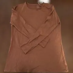 Y*様 新品S-Mサイズ　UNIQLOブラウン 長袖 ヒートテックコットンTシャ